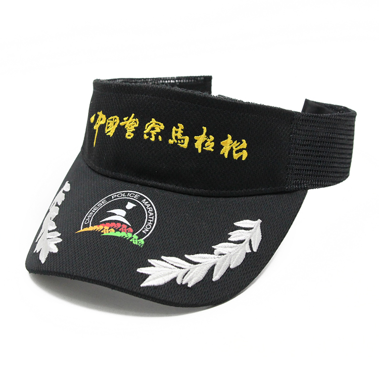 空頂帽廠家-純色繡花無頂帽定制