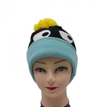 卡通毛球防寒針織帽定做