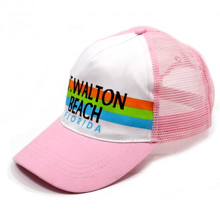 粉色活動品牌宣傳透氣網(wǎng)帽定制