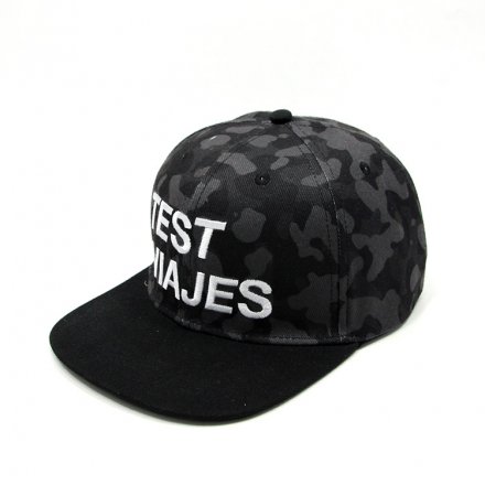 黑色迷彩繡花嘻哈街舞帽定制