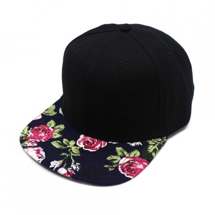 休閑個(gè)性花布帽沿平板帽定制