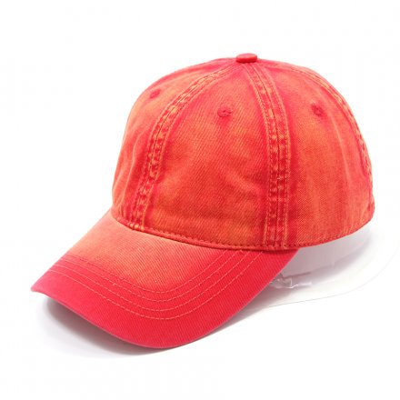 個性紅色休閑洗水帽定制